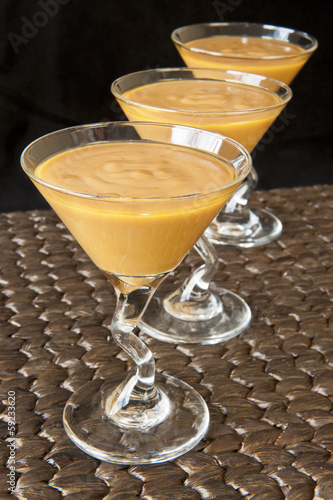 Photo: Carmel Pudding in a Martini Glass Carmel Pudding in a Martini Glass