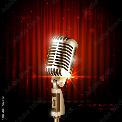 Vector: Vintage Microphone Vintage Microphone