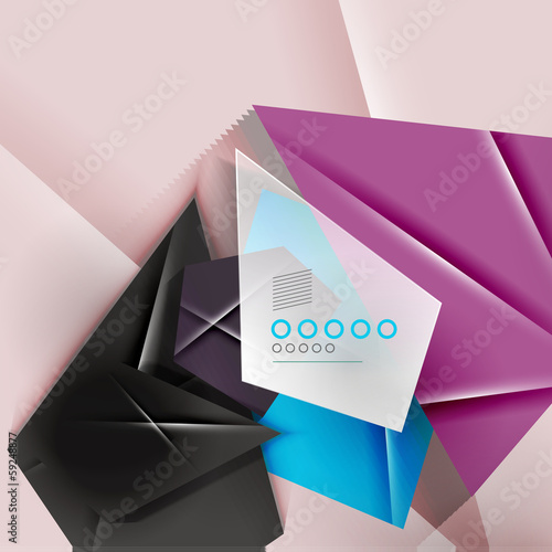 Vector: Paper business triangles abstract background Paper business triangles abstract background