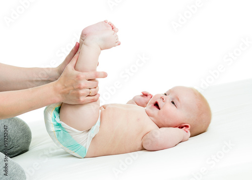 Photo: mother doing gymnastics her baby boy mother doing gymnastics her baby boy