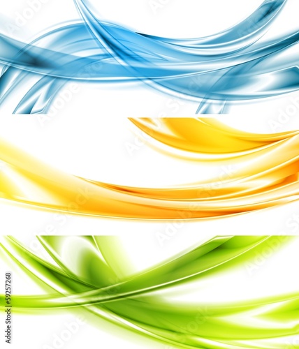Vector: Abstract colorful wavy vector banners Abstract colorful wavy vector banners