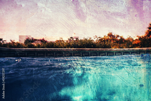 Photo: grunge swimming pool grunge swimming pool