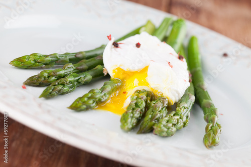 Photo: Asparagus with poached egg Asparagus with poached egg