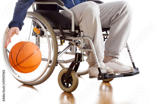 Photo: Disabled basketball player Disabled basketball player