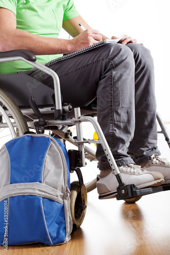 Photo: Student on wheelchair Student on wheelchair