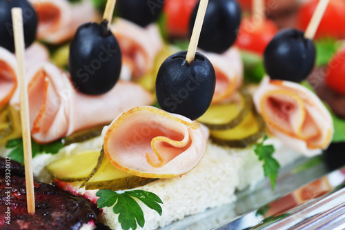 Photo: sandwiches with meat sandwiches with meat