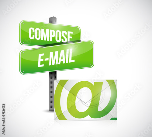 Illustration: compose mail concept illustration design compose mail concept illustration design