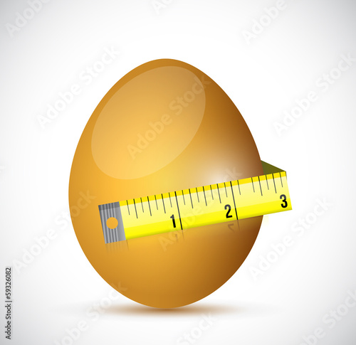 Illustration: egg and measure tape illustration design egg and measure tape illustration design
