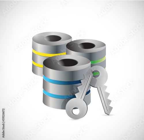 Illustration: server key security illustration design server key security illustration design