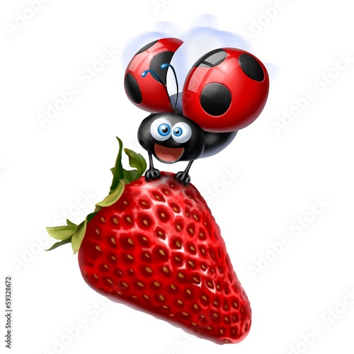 Illustration: coccinella fragola coccinella fragola