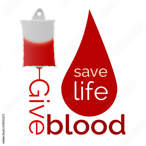 Vector: Give blood Give blood