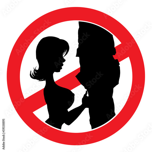 Illustration: No sex in public sign No sex in public sign
