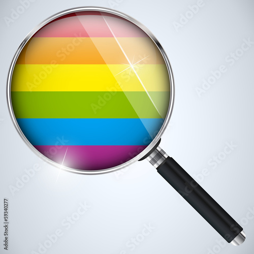Vector: Gay Flag Circle Striped Button Gay Flag Circle Striped Button
