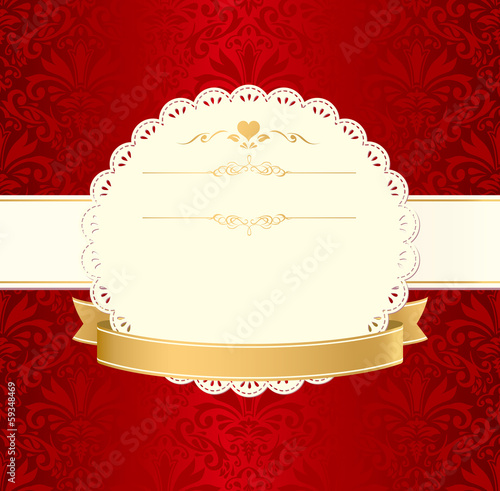 Vector: invitation vintage label vector frame invitation vintage label vector frame
