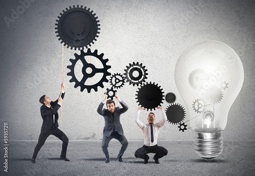 Photo: Teamwork powering an idea Teamwork powering an idea
