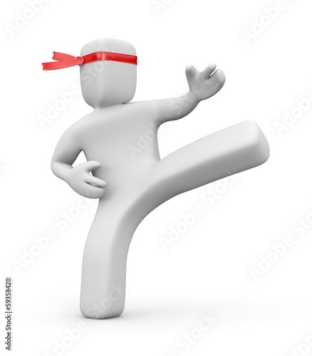 Illustration: Person doing a kick Person doing a kick