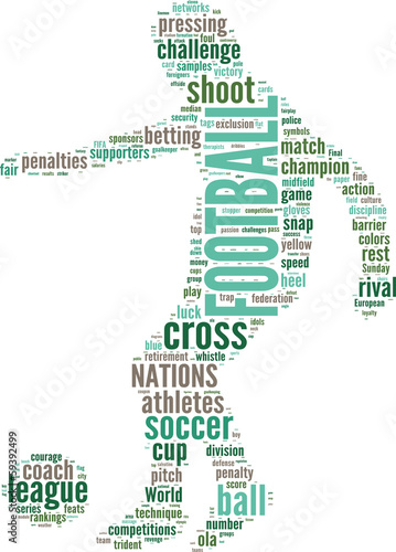 Illustration: tag cloud del football tag cloud del football