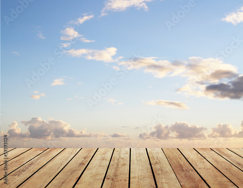 Photo: floor and blue sky floor and blue sky