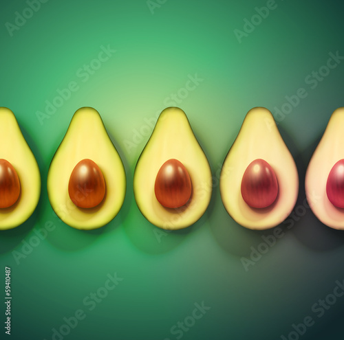 Vector: Background with avocado Background with avocado