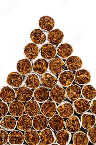 Photo: cigarettes triangle heap cigarettes triangle heap