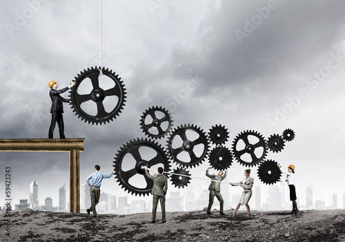 Photo: Teamwork concept Teamwork concept