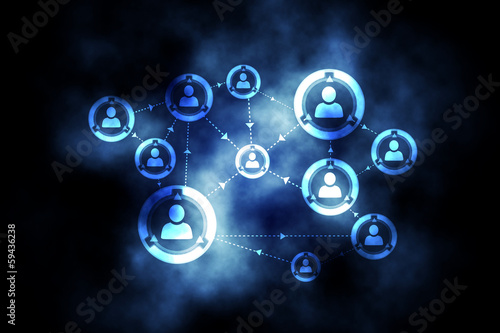 Illustration: Online community background Online community background