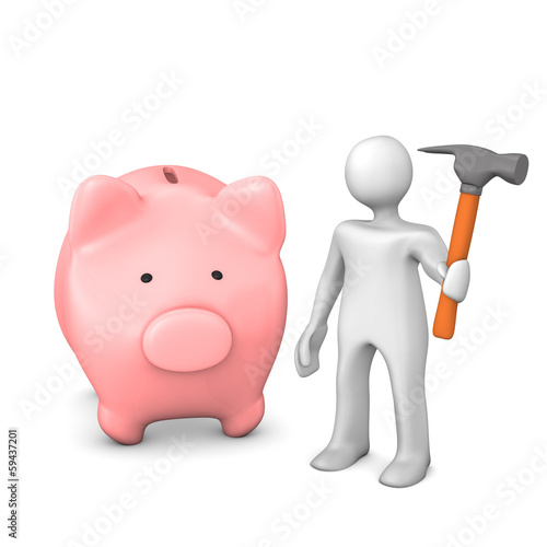 Illustration: Manikin Piggy Bank Manikin Piggy Bank