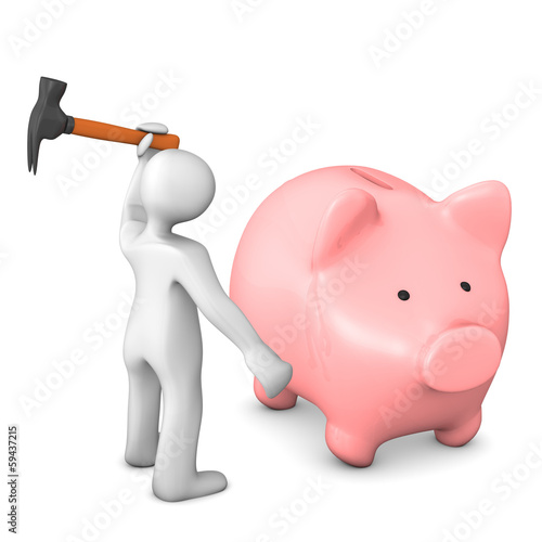 Illustration: Rob The Piggy Bank Rob The Piggy Bank