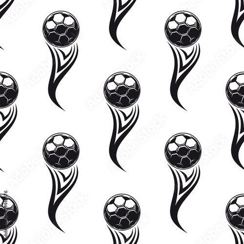 Vector: Seamless pattern with soccer ball Seamless pattern with soccer ball