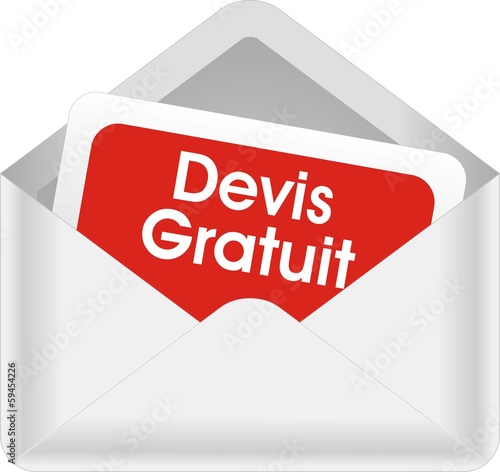 Vector: enveloppe devis gratuit enveloppe devis gratuit