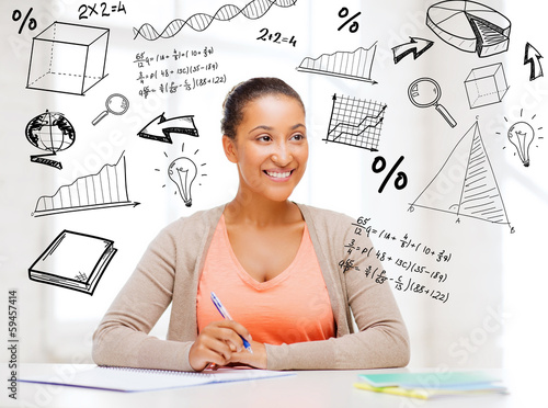 Photo: international student studying in college international student studying in college