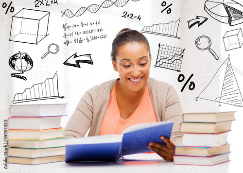 Photo: international student studying in college international student studying in college