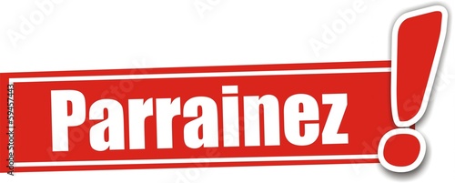 Vector: étiquette parrainez ! étiquette parrainez !