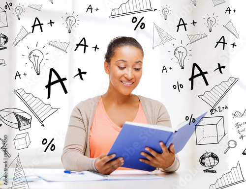 Photo: international student studying in college international student studying in college