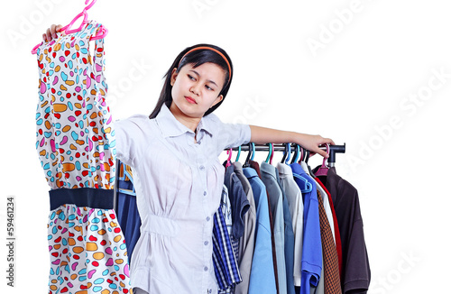 Photo: Lady Shopping For A Dress Lady Shopping For A Dress