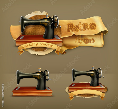 Vector: Sewing machine, vector icon Sewing machine, vector icon