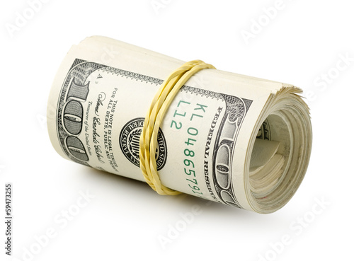 Photo: Roll of dollars Roll of dollars