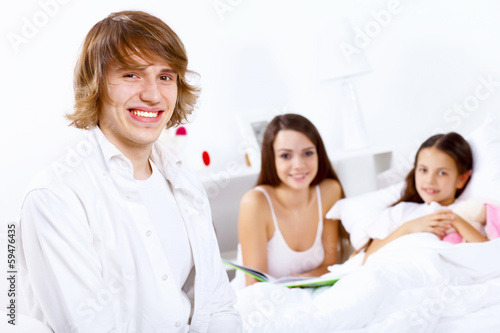 Photo: Family at home Family at home