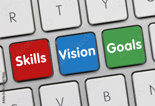 Photo: Skills, vision and goals. Keyboard Skills, vision and goals. Keyboard