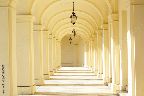 Photo: Hallway with arcades, Vienna, Austria Hallway with arcades, Vienna, Austria