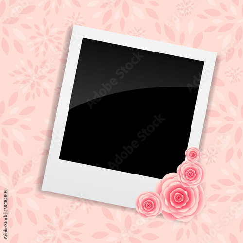 Vector: Instant photos with clip vector illustration Instant photos with clip vector illustration