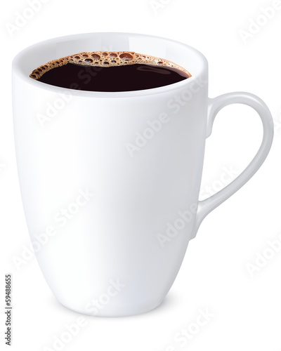 Vector: Cup coffee isolated on white. Vector illustration Cup coffee isolated on white. Vector illustration