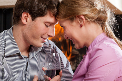 Photo: Inlove people drinking wine Inlove people drinking wine