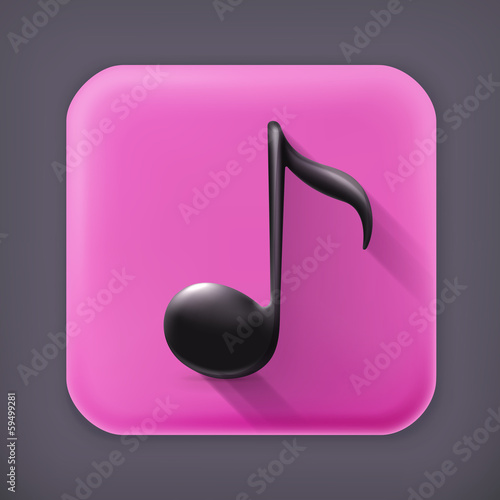 Vector: Note, long shadow icon Note, long shadow icon