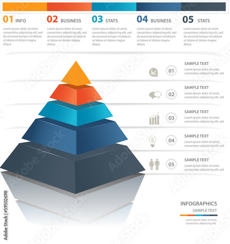 Vector: Pyramid chart Pyramid chart