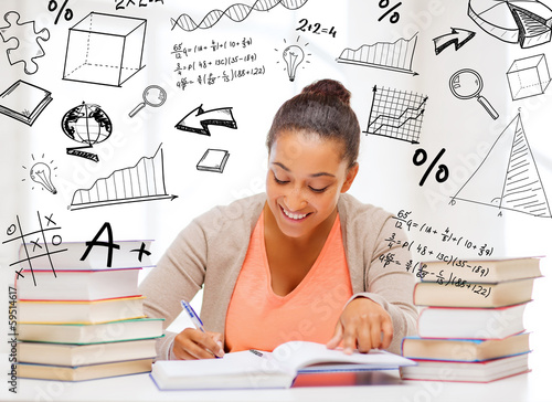 Photo: international student studying in college international student studying in college