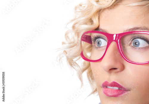 Photo: Girl looking at something interesting or is confused Girl looking at something interesting or is confused