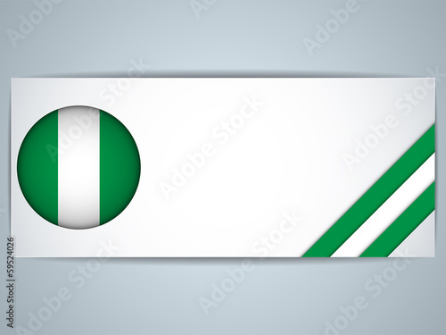 Vector: Nigeria Country Set of Banners Nigeria Country Set of Banners