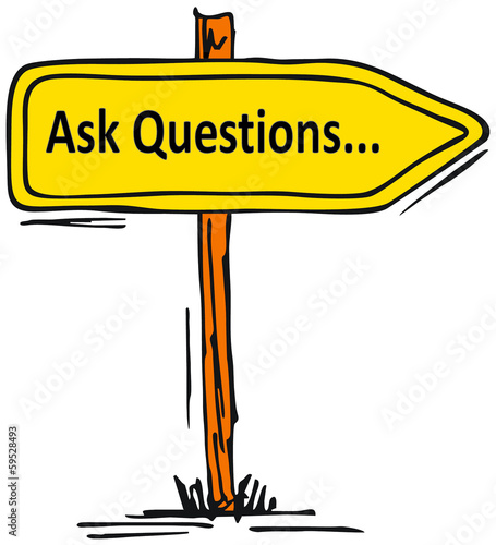 Illustration: Ask Questions...Stelle Fragen... Ask Questions...Stelle Fragen...