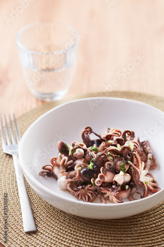 Photo: Sauteed baby octopus dish Sauteed baby octopus dish